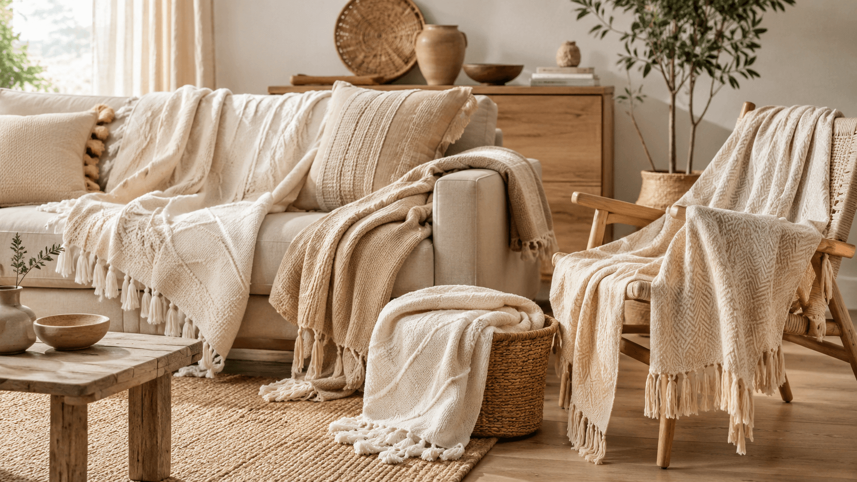 Boho-Scandinavian Cotton Blankets