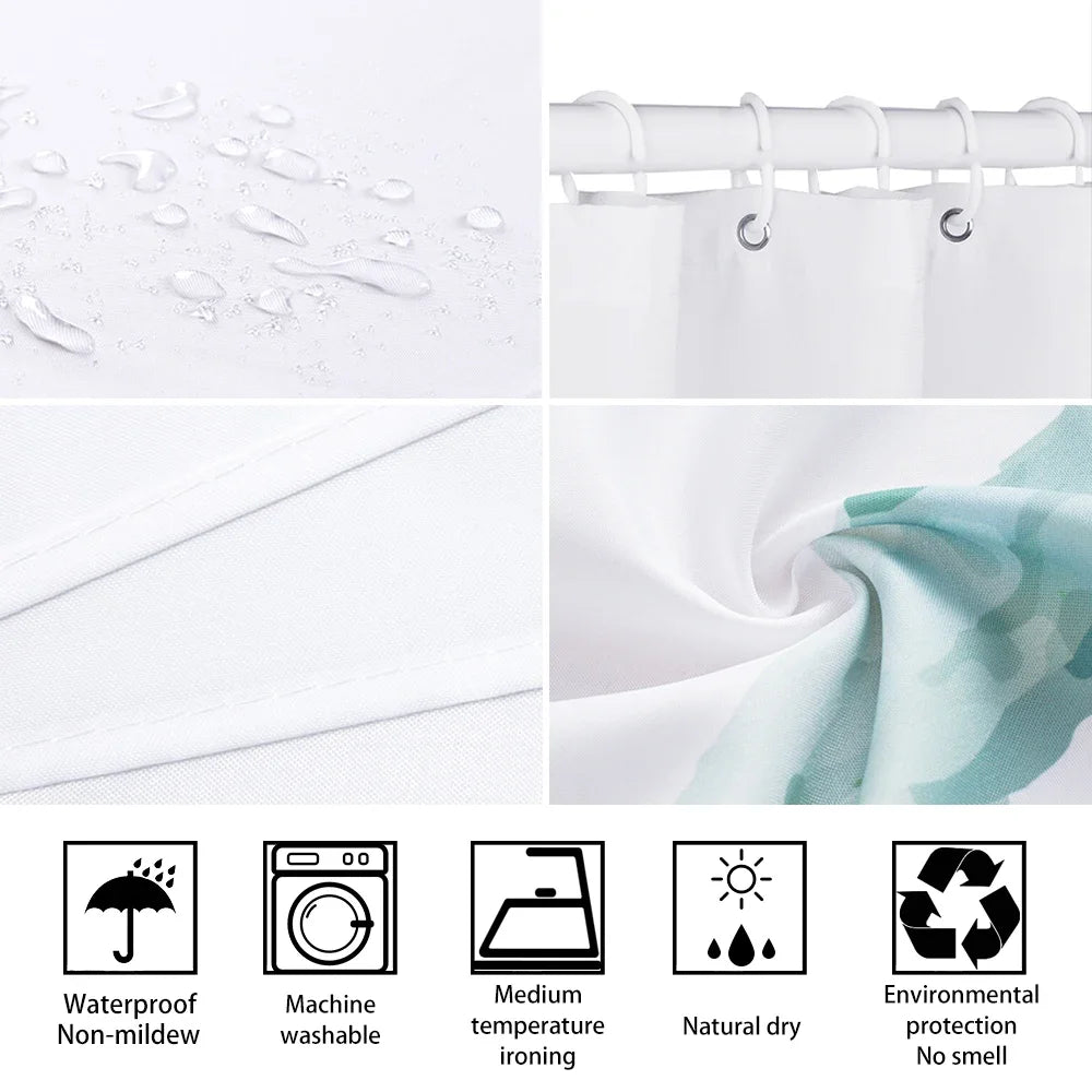 Rural Waterproof Decorative Shower Curtain