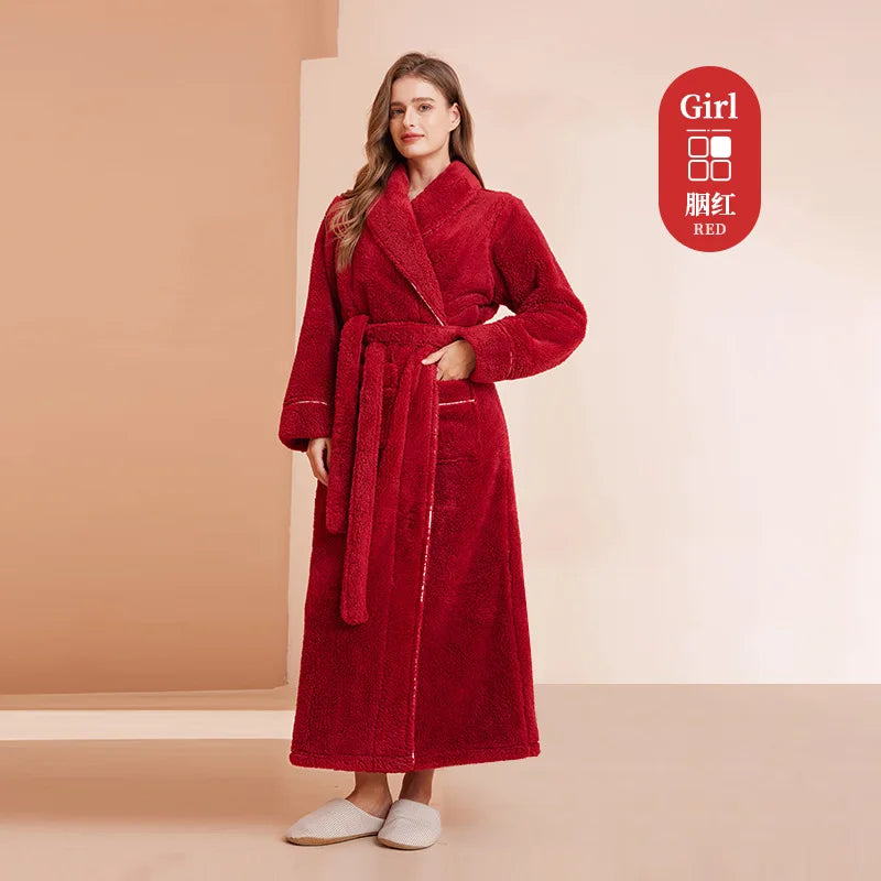 Men's and Women's Styles Winter Bathrobe