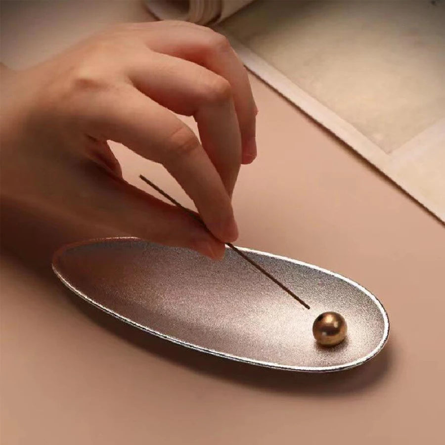 Zen Alloy copper bead incense holder