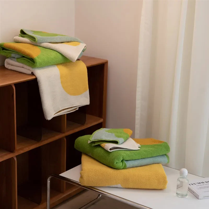 Three-color Sunflower Cotton Towel