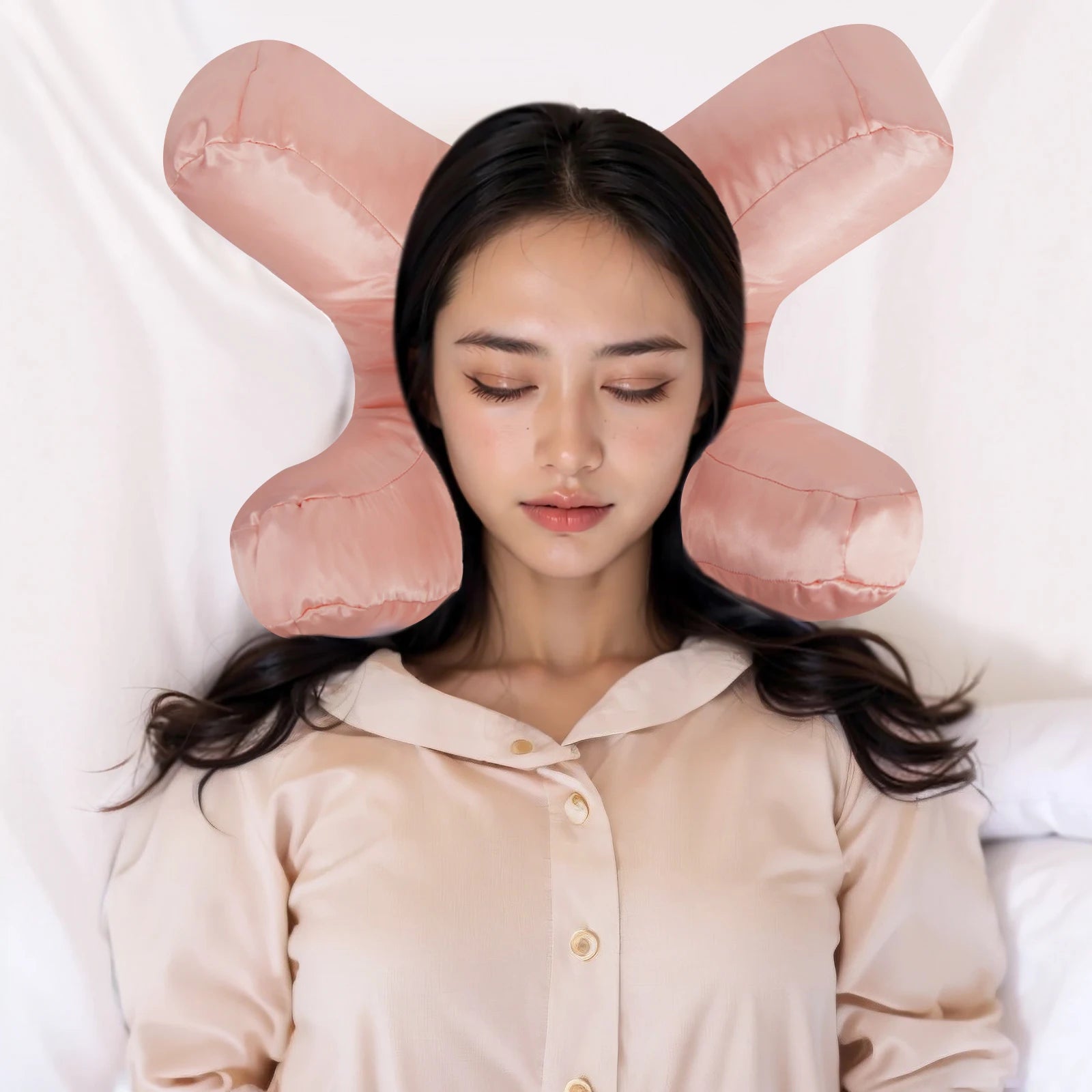 Anti-Wrinkle Beauty Face Pillow with Back Sleep Support