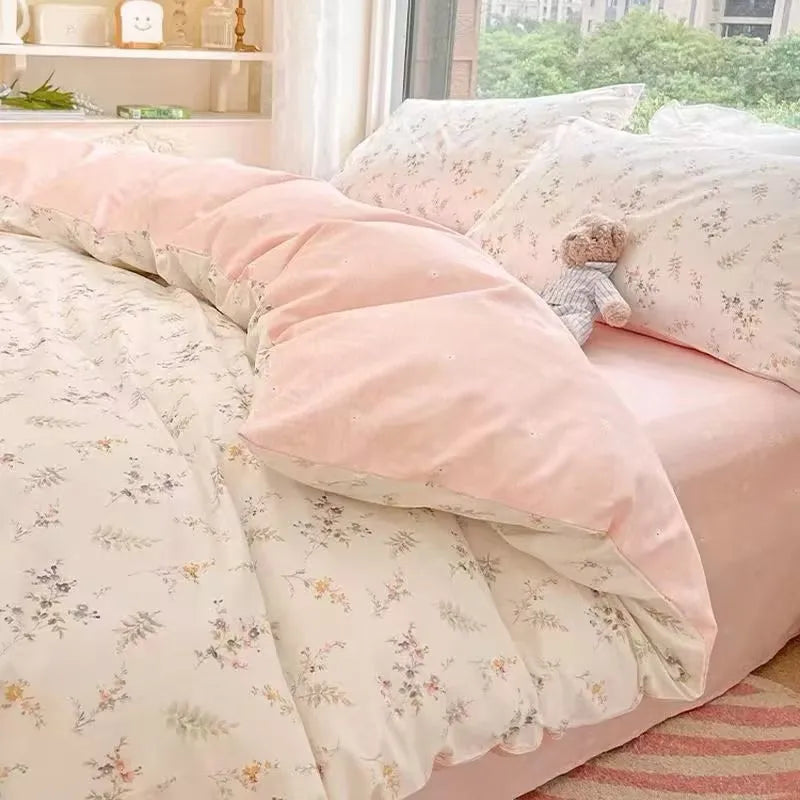 Simple Checkerboard Pattern Printing Bedding Set