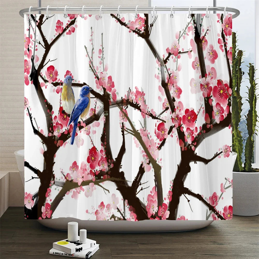 Rural Waterproof Decorative Shower Curtain