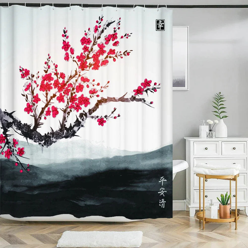 Rural Waterproof Decorative Shower Curtain