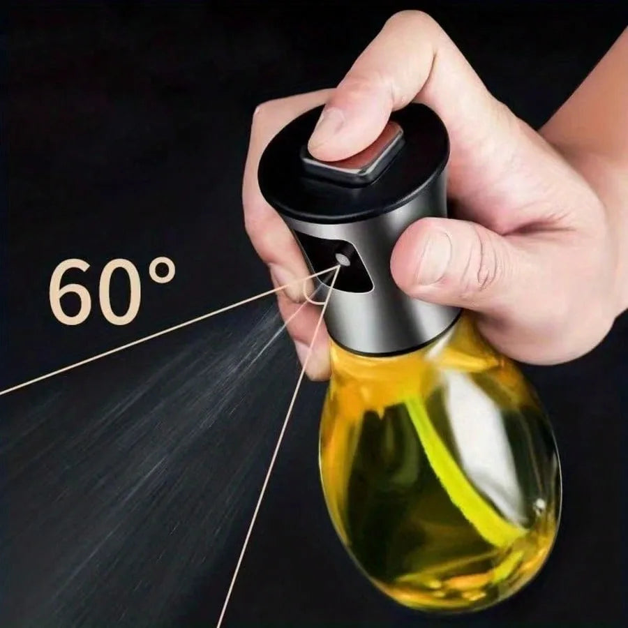 Stainless Steel Oil Spray Bottle with Glass