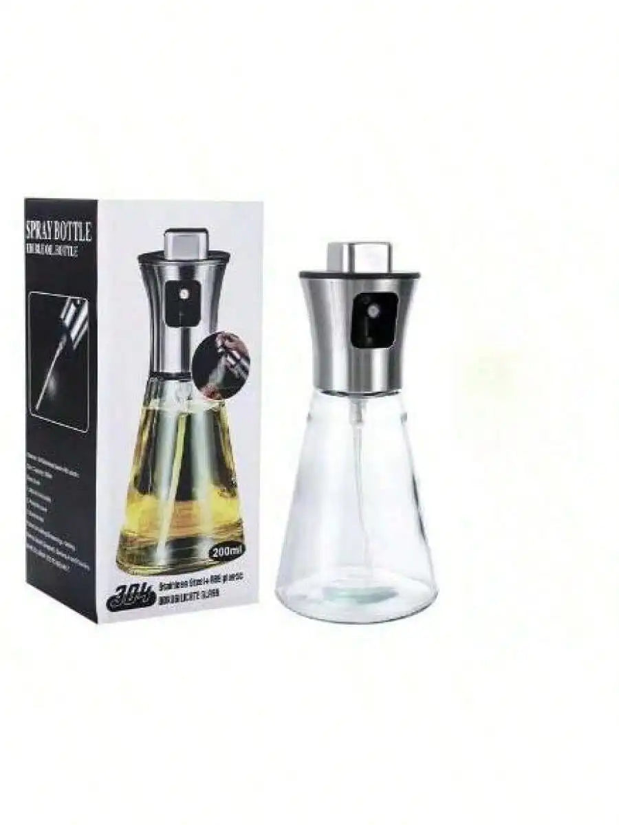 Stainless Steel Oil Spray Bottle with Glass