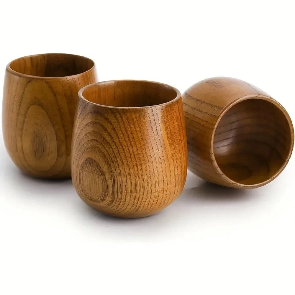High-Quality Handmade Wooden Mugs