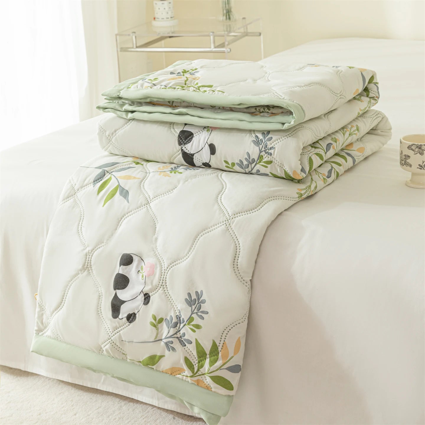 New Printed Washed Summer Quilt