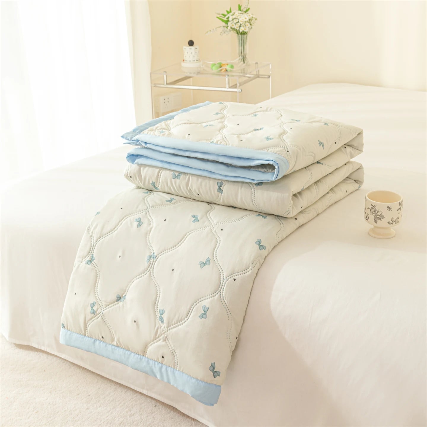 New Printed Washed Summer Quilt