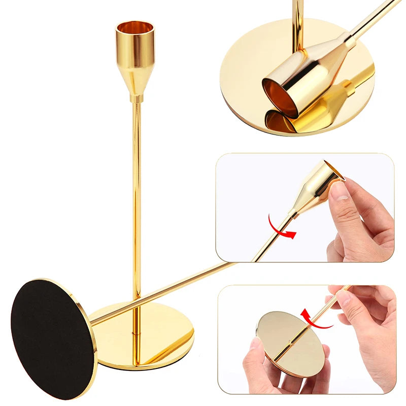 European-style Metal Candle Holders