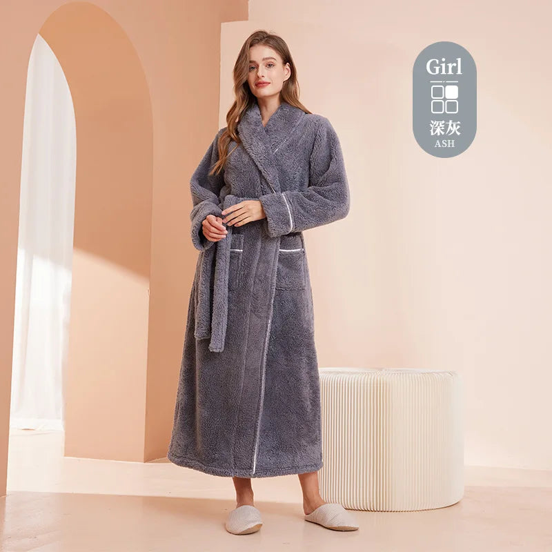 Men's and Women's Styles Winter Bathrobe