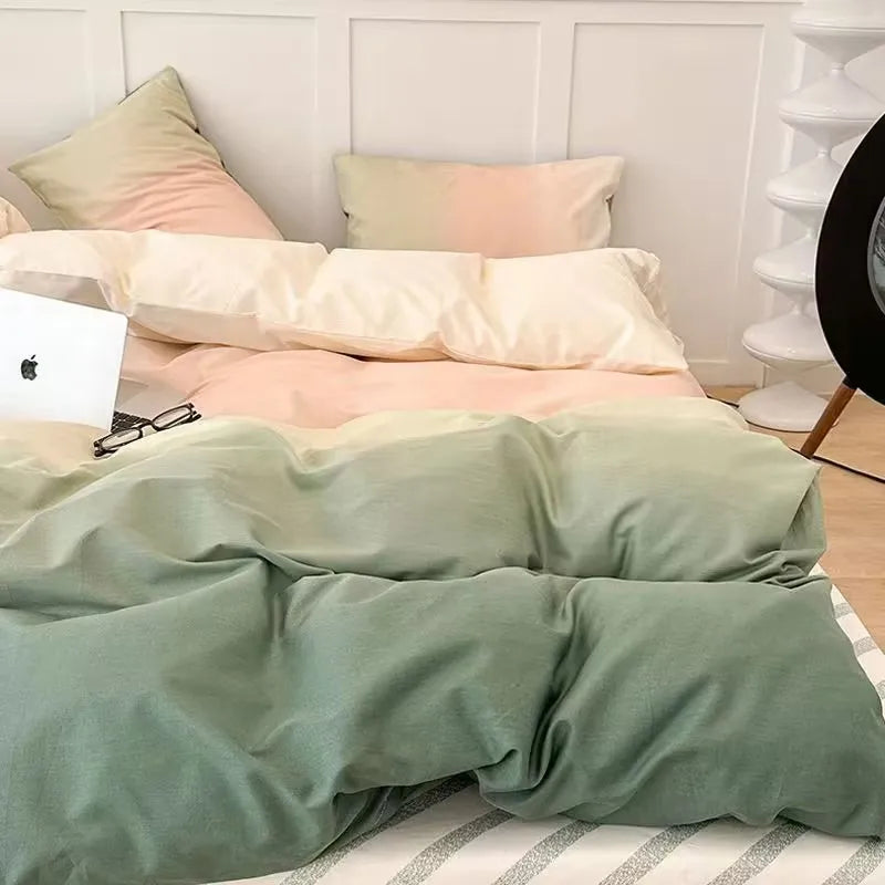 Simple Checkerboard Pattern Printing Bedding Set