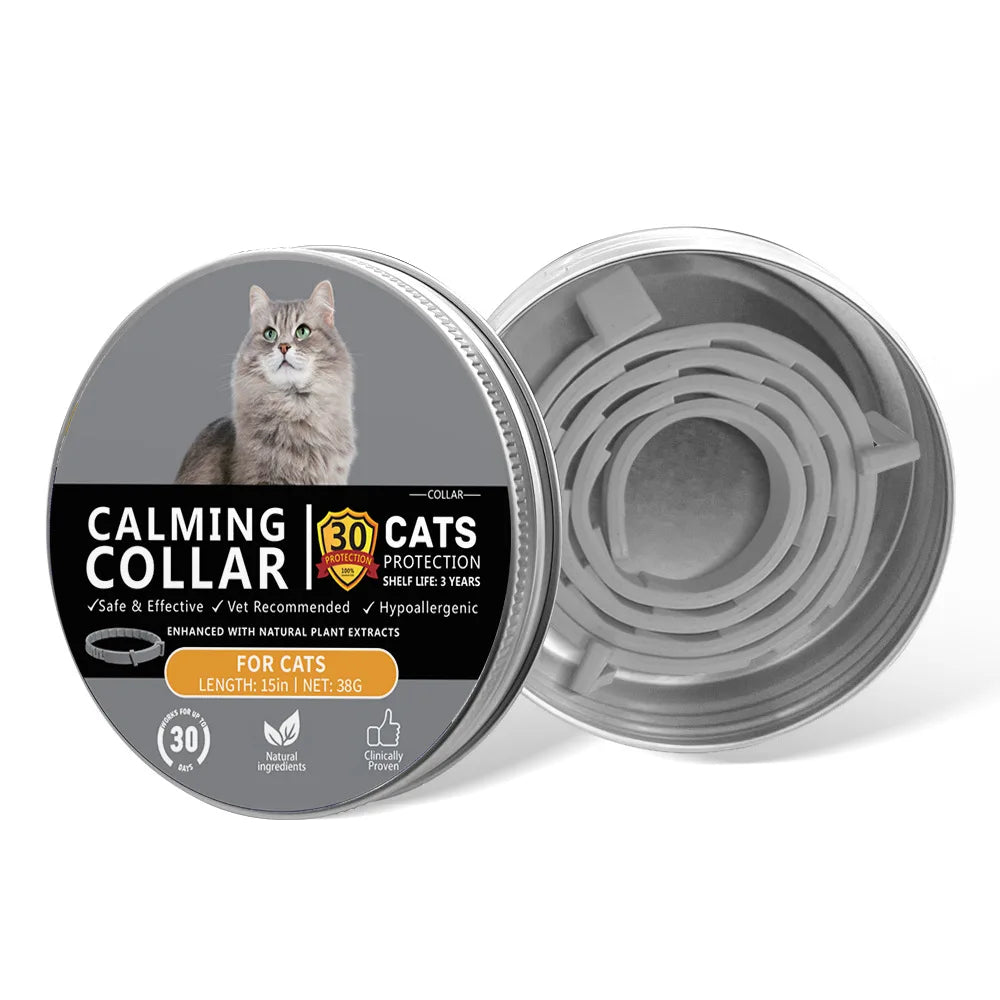Pet Calming Collar: Stress-Relief and Prevention Collar for Cats and Dogs