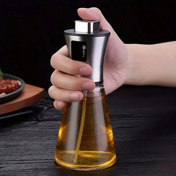 Stainless Steel Oil Spray Bottle with Glass