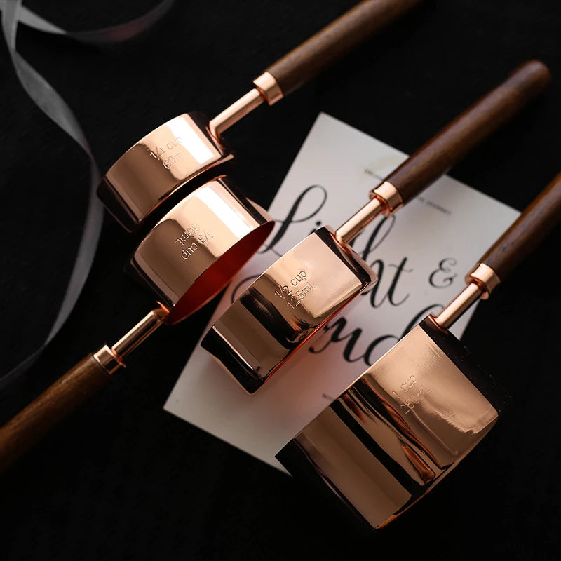 Rose Gold Plated Stainless Steel Measuring Cups