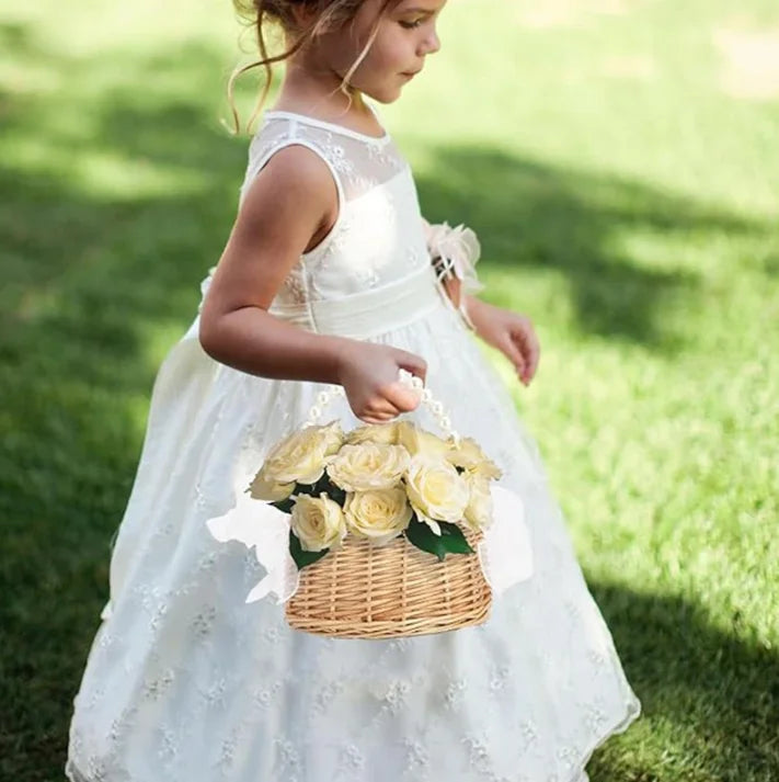 Handmade Storage Rack Woven Flower Baskets