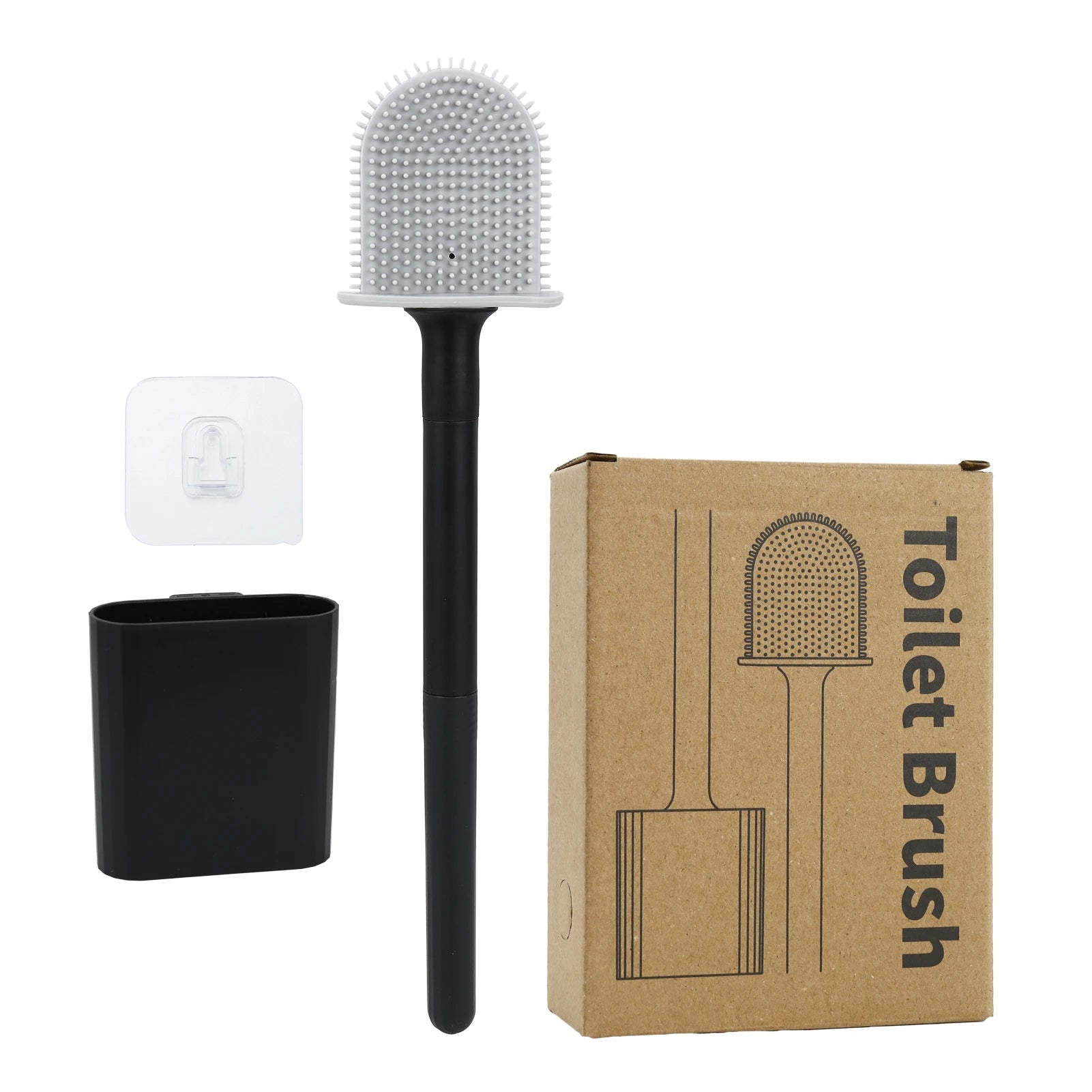 Deep-Cleaning Silicone Toilet Bowl Brush