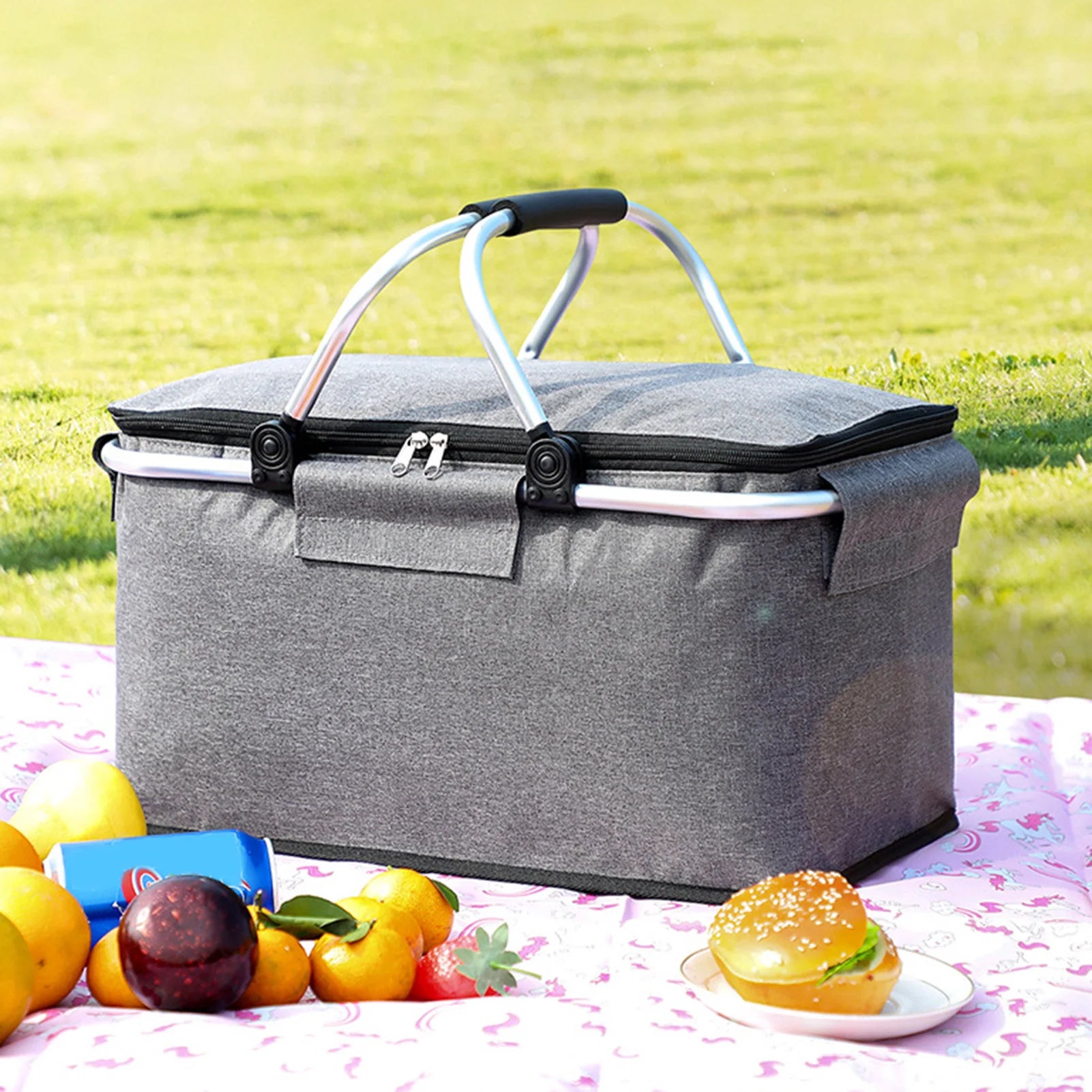 Collapsible Large Capacity Insulated Picnic Basket