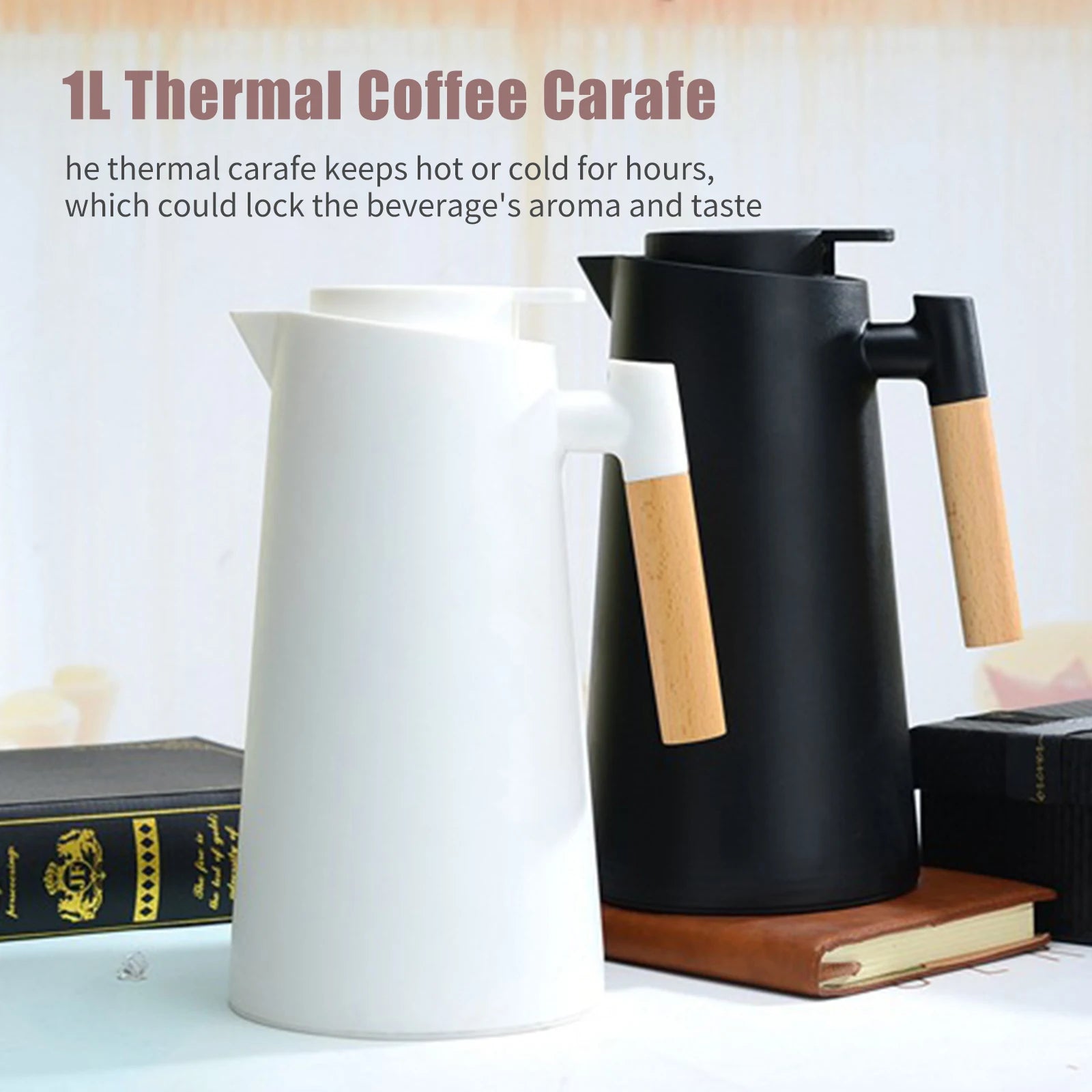 Thermal Pot With Wood Handle Water Kettle