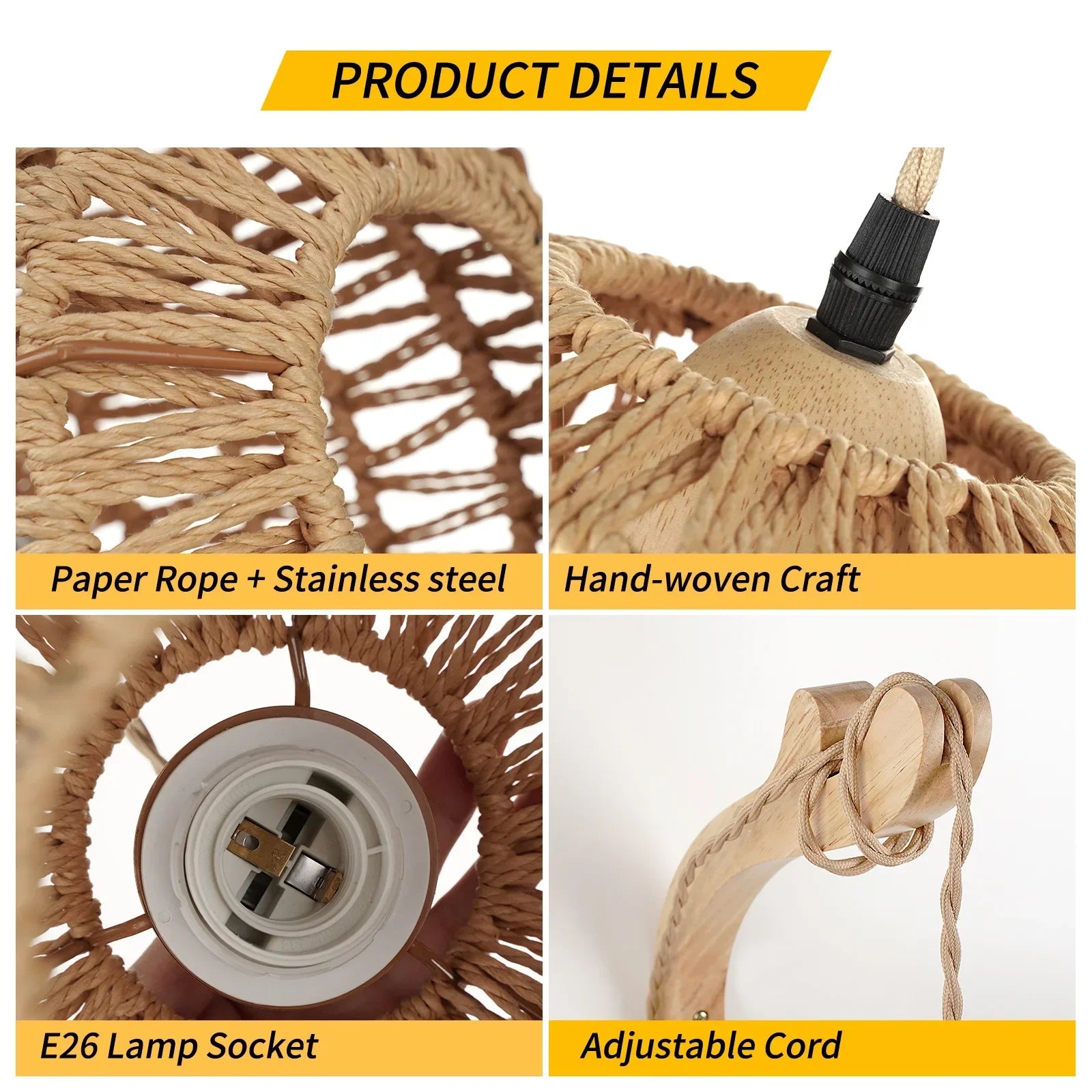 Led Rattan Wall Lamp