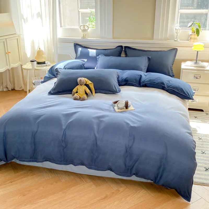 Simple Checkerboard Pattern Printing Bedding Set
