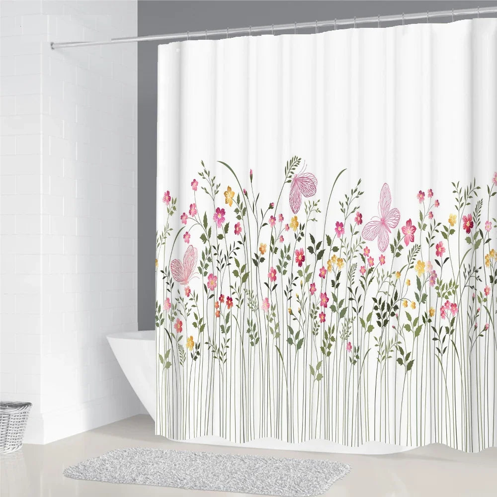 Rural Waterproof Decorative Shower Curtain
