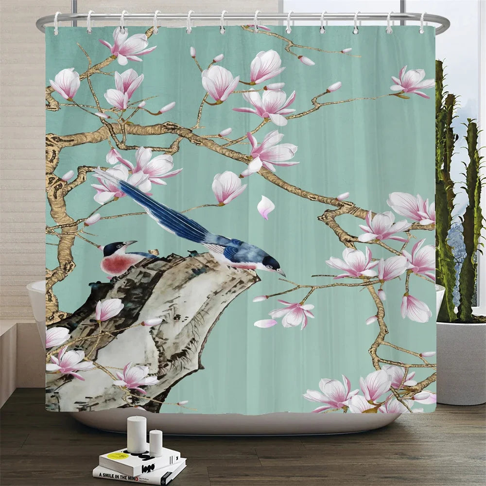 Rural Waterproof Decorative Shower Curtain