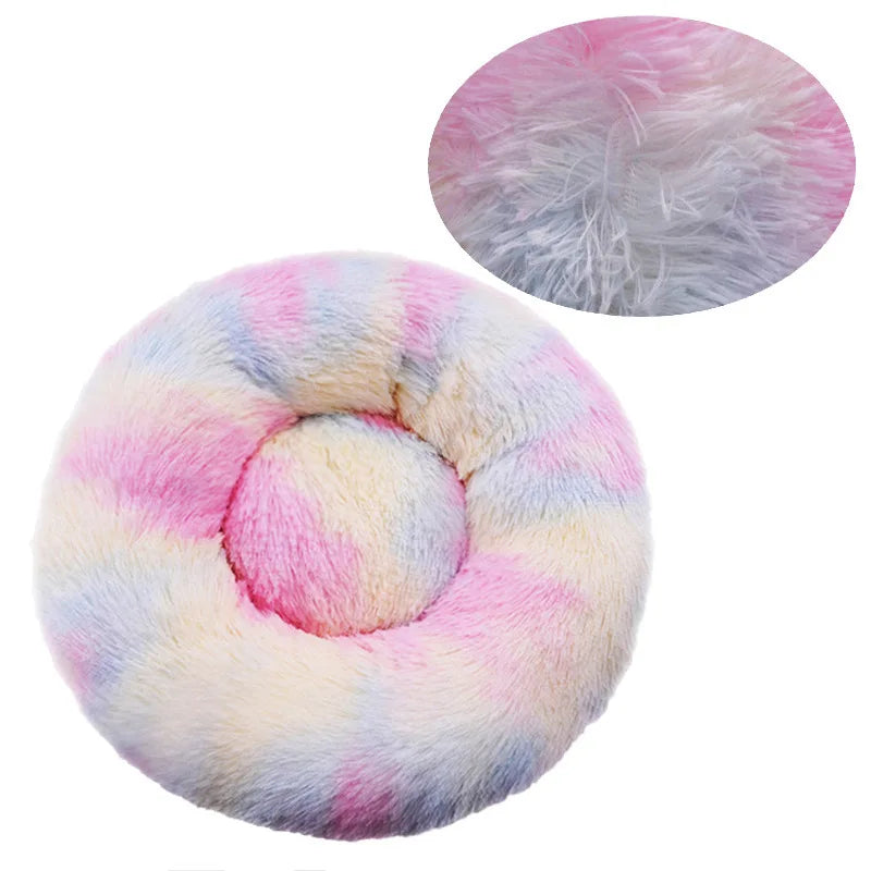 Round Dog Bed Winter Warm Cat Bed