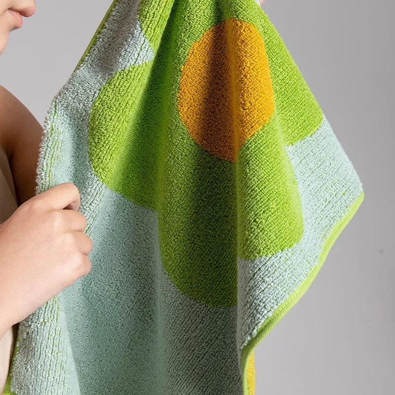 Three-color Sunflower Cotton Towel