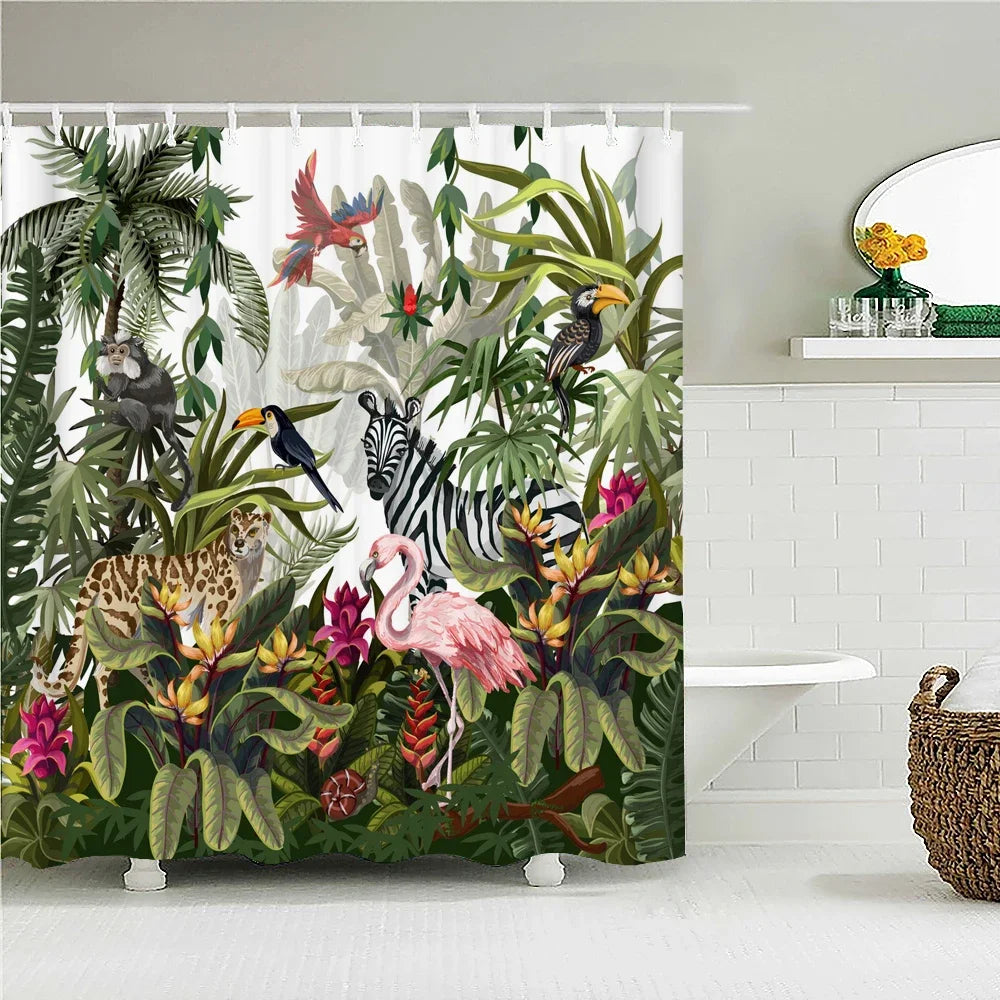 Rural Waterproof Decorative Shower Curtain