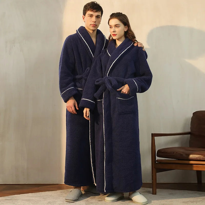 Men's and Women's Styles Winter Bathrobe