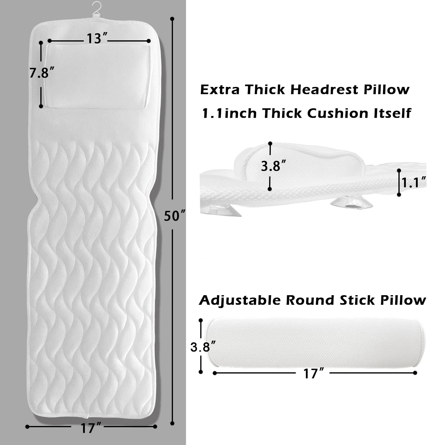 Luxury Full Body Bath Pillow Bathtub