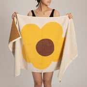 Three-color Sunflower Cotton Towel