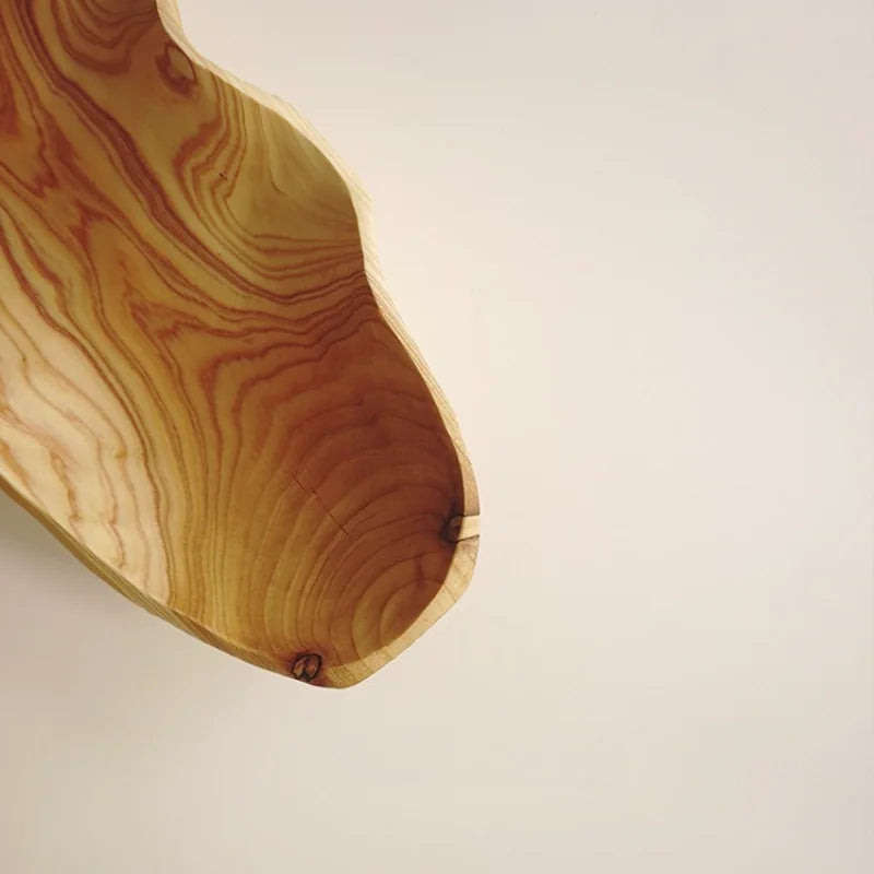 Natural Wood Fruit Bowl Handmade Wood Serving Platter