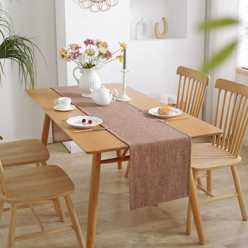 Burlap Style Farmhouse Table Runner