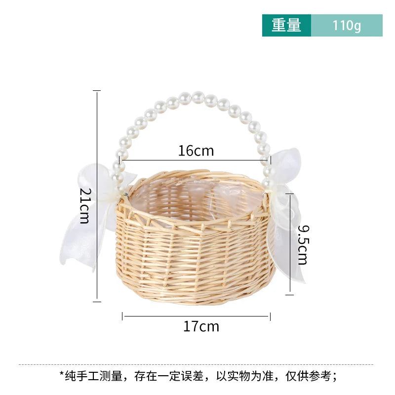Handmade Storage Rack Woven Flower Baskets