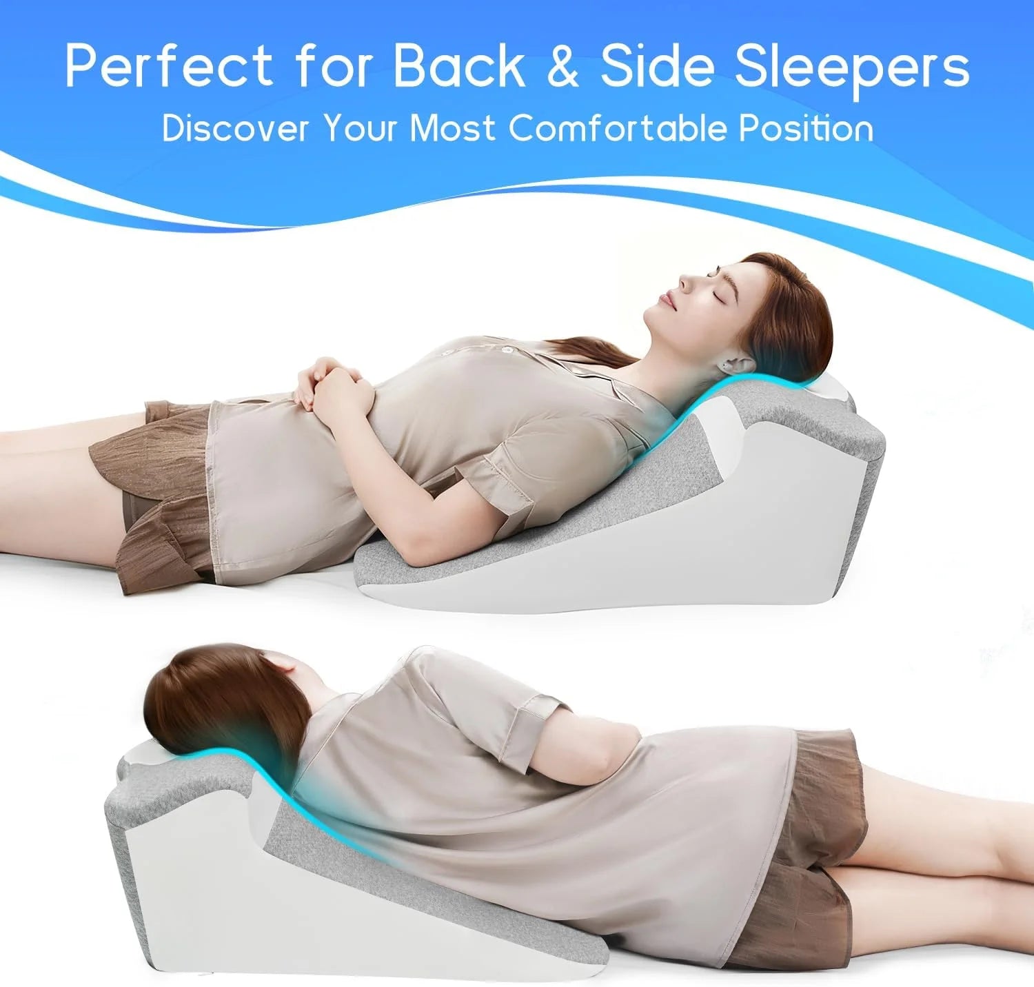 Bed Wedge Sleeping Pillows for Acid Reflux or Sleeping on Your Side