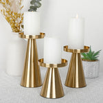 Golden Candle Holder | 3pcs Set