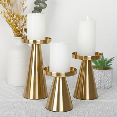 Golden Candle Holder | 3pcs Set