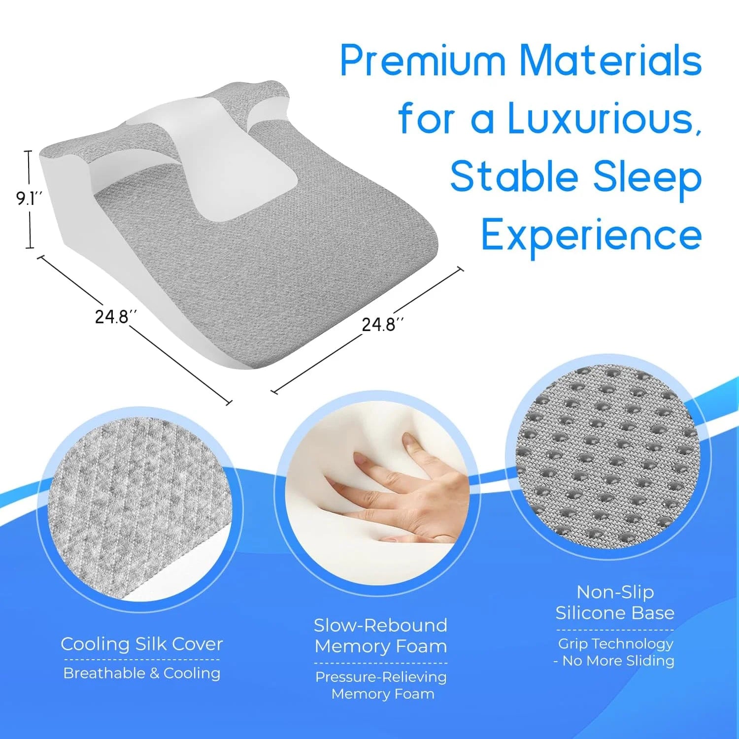 Bed Wedge Sleeping Pillows for Acid Reflux or Sleeping on Your Side