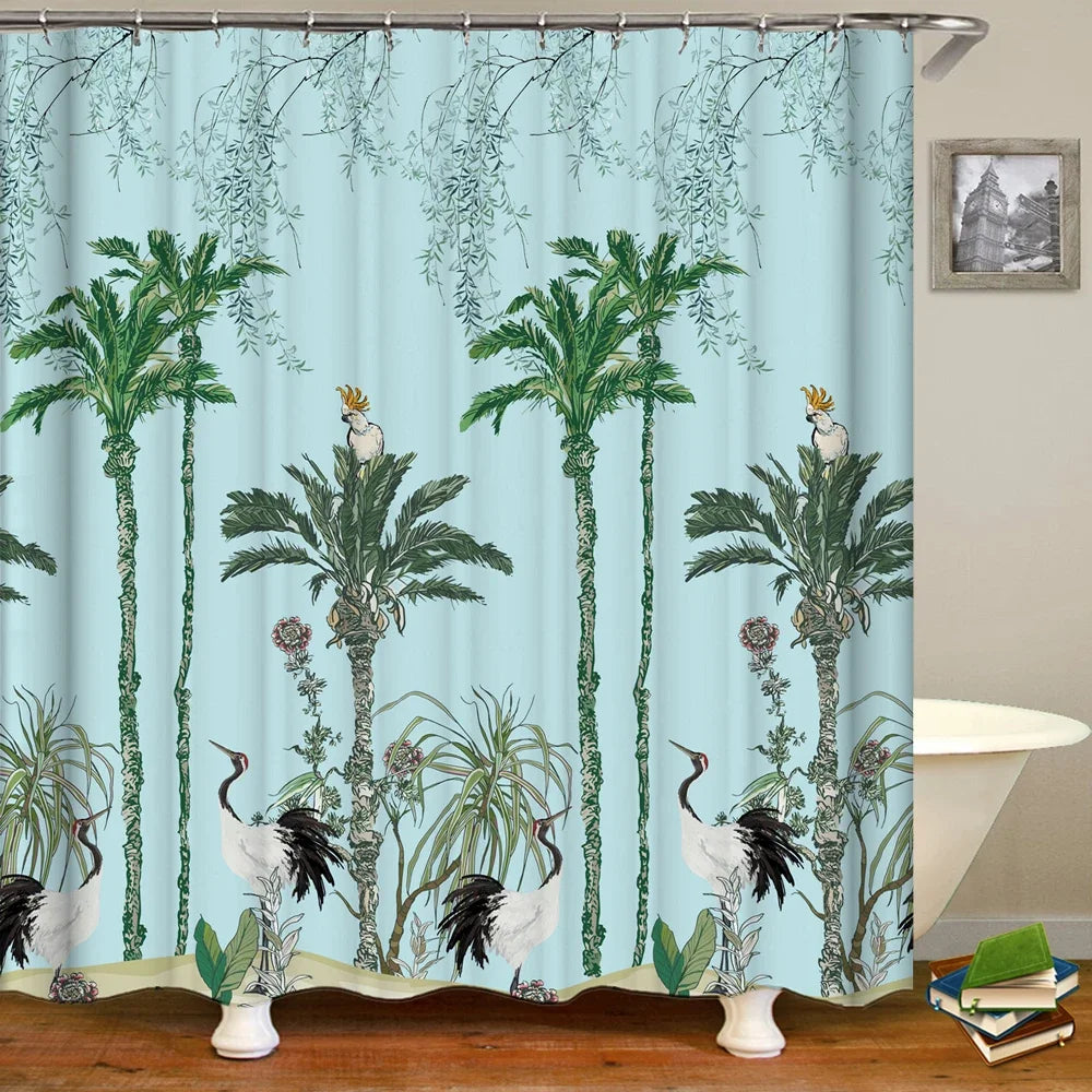 Rural Waterproof Decorative Shower Curtain