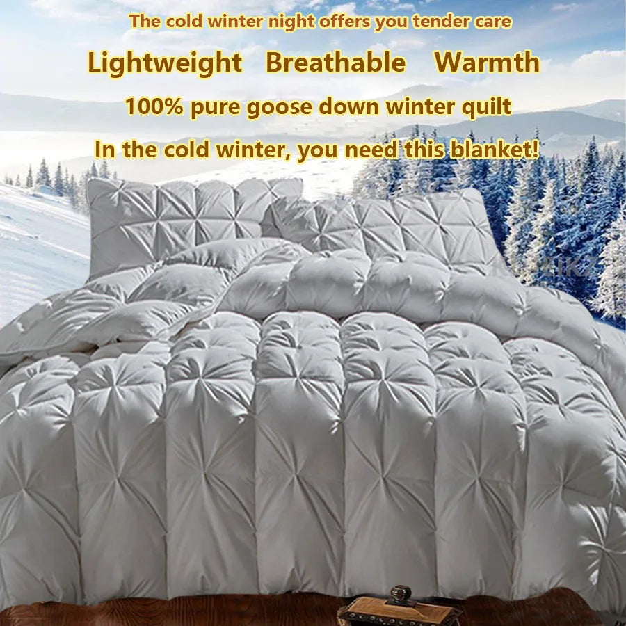 Luxury 100% White Goose down Comforter Winter Warm Duvet
