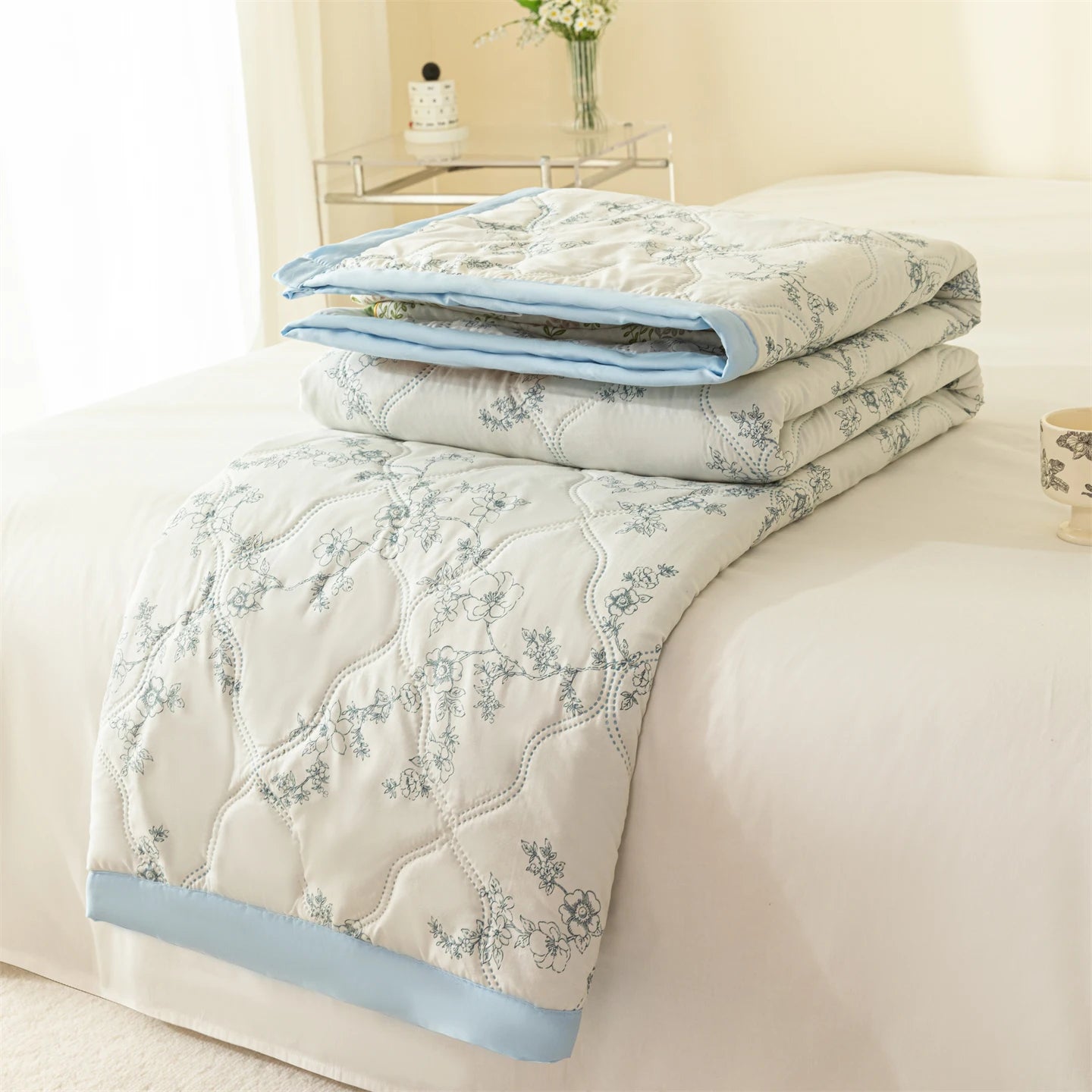 New Printed Washed Summer Quilt