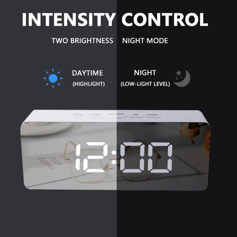 Digital Alarm Clock LED Electronic Desktop Clock 