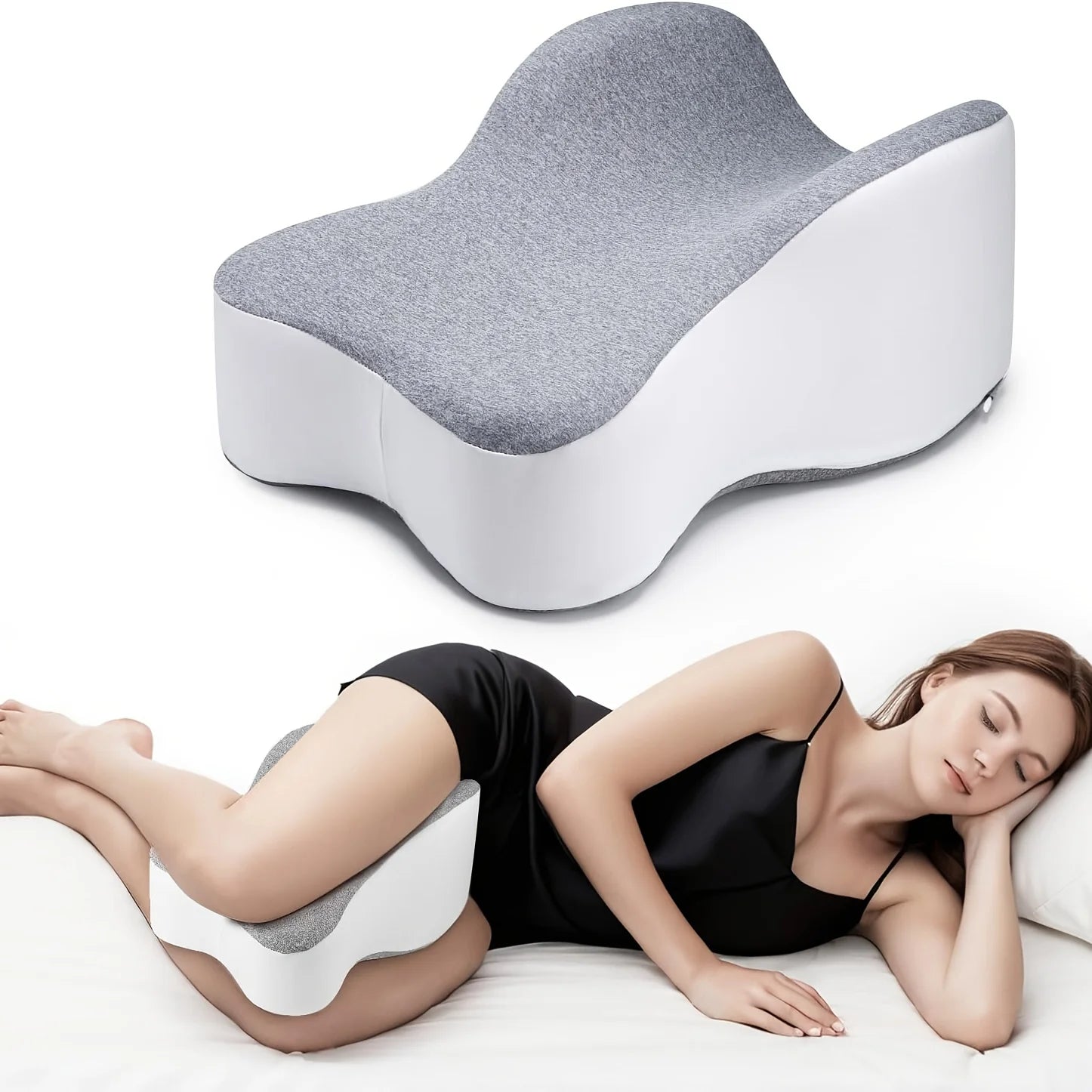 Memory Foam Large Leg & Knee Pillow for Side Sleeping