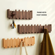 Piano Foldable Wooden Flip Hook Wall Rack