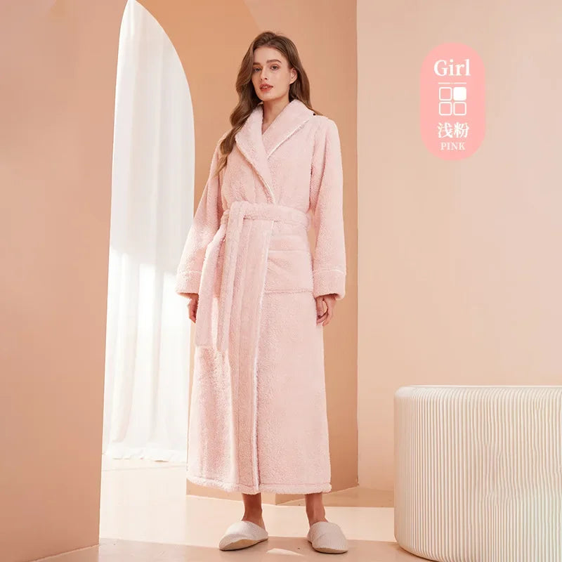 Men's and Women's Styles Winter Bathrobe