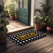 Buffalo Plaid Welcome Door Mat