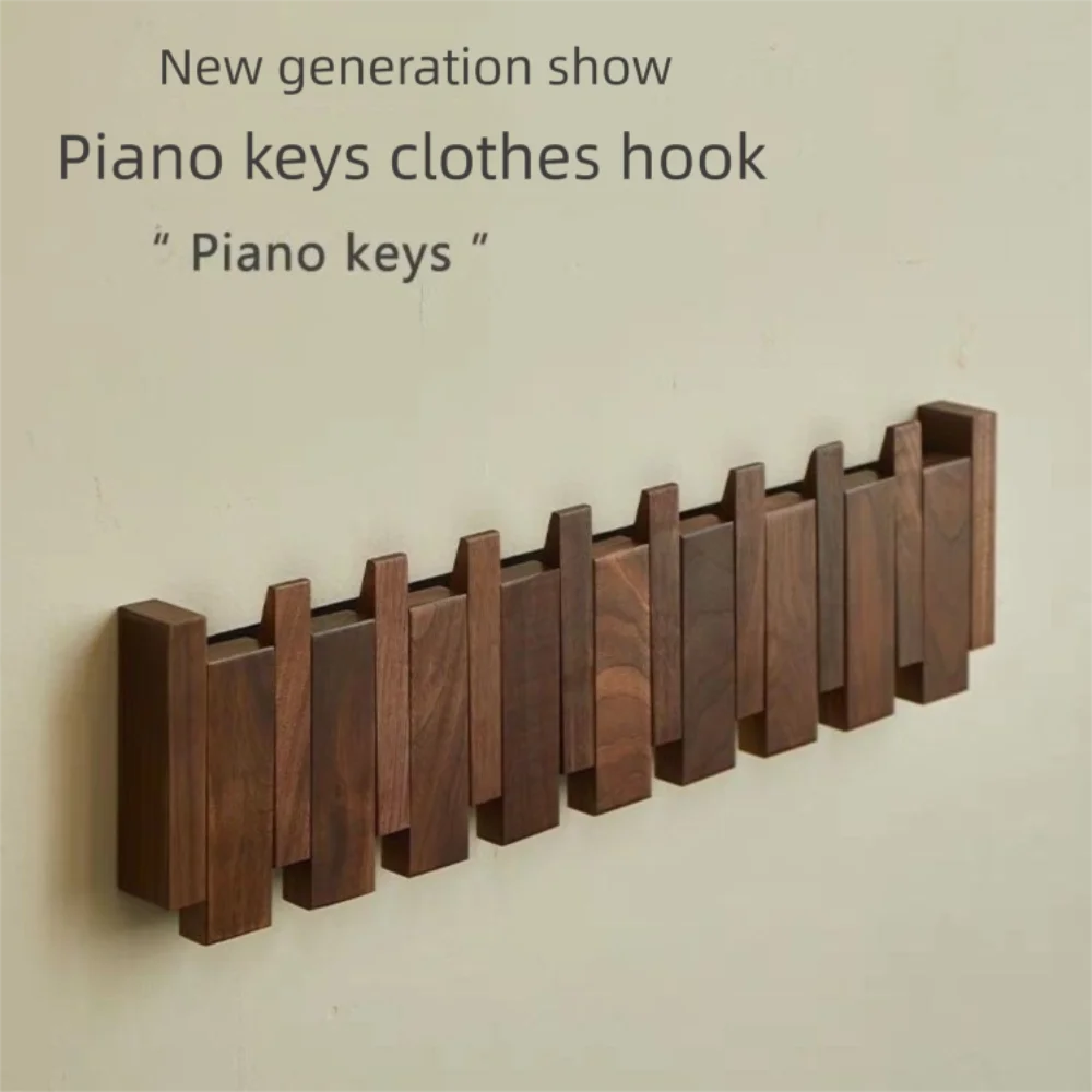 Piano Foldable Wooden Flip Hook Wall Rack